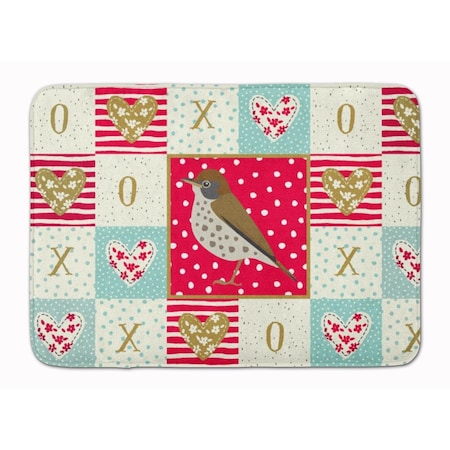 Carolines Treasures 19 x 27 in. Thrush Love Machine Washable Memory Foam Mat CK5516RUG